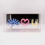 'eye Love You' Acrylic Box Neon Light