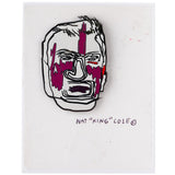 Jean-Michel Basquiat Nat "King" Cole Postcard and Pin