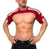 Adidas Sport Shoulders Red Crop Top BY SNEAKERMASK