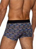 BIKE Stretch Cotton Trunk - Indigo Brush Strokes