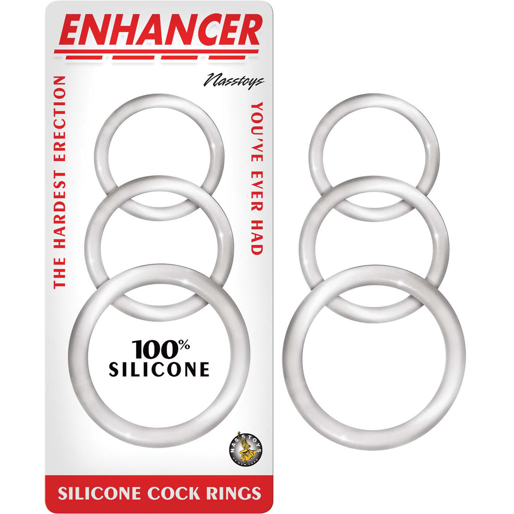 ENHANCER SILICONE COCK RINGS CLEAR