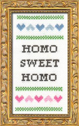 Homo Sweet Homo - Cross Stitch