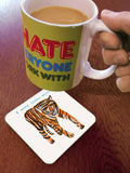 David Shrigley Coaster - Tiger Hates Humans