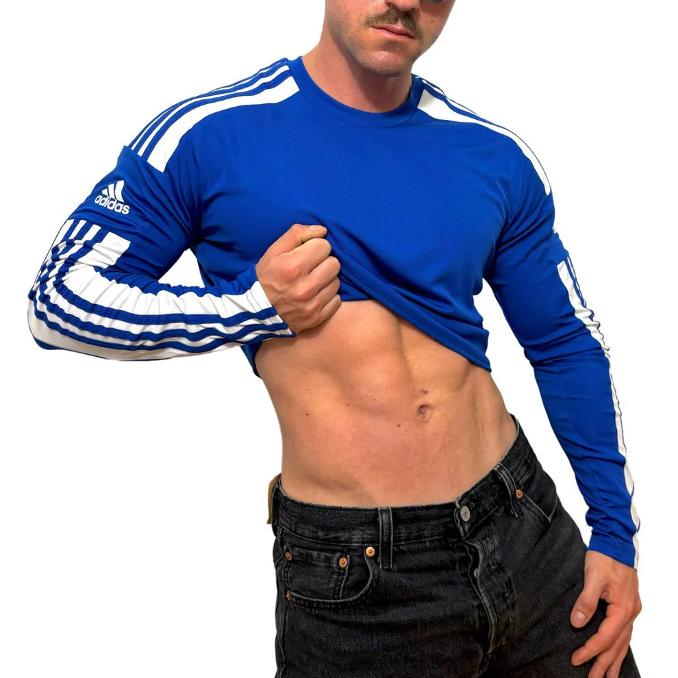 Adidas Sport Blue Long Sleeve Crop Top BY SNEAKERMASK