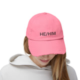 HE/HIM Distressed Cap in 6 colors