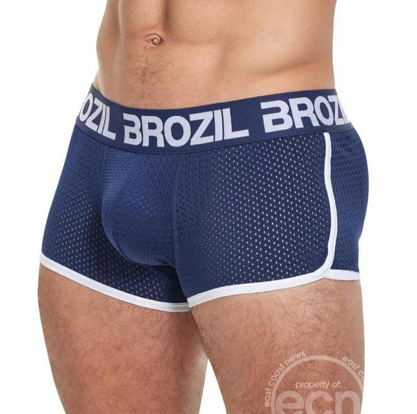Brozil Ultra Glute and Bulge Enhancing Mesh Trunk Navy