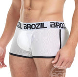 Brozil Ultra Glute and Bulge Enhancing Mesh Trunk White