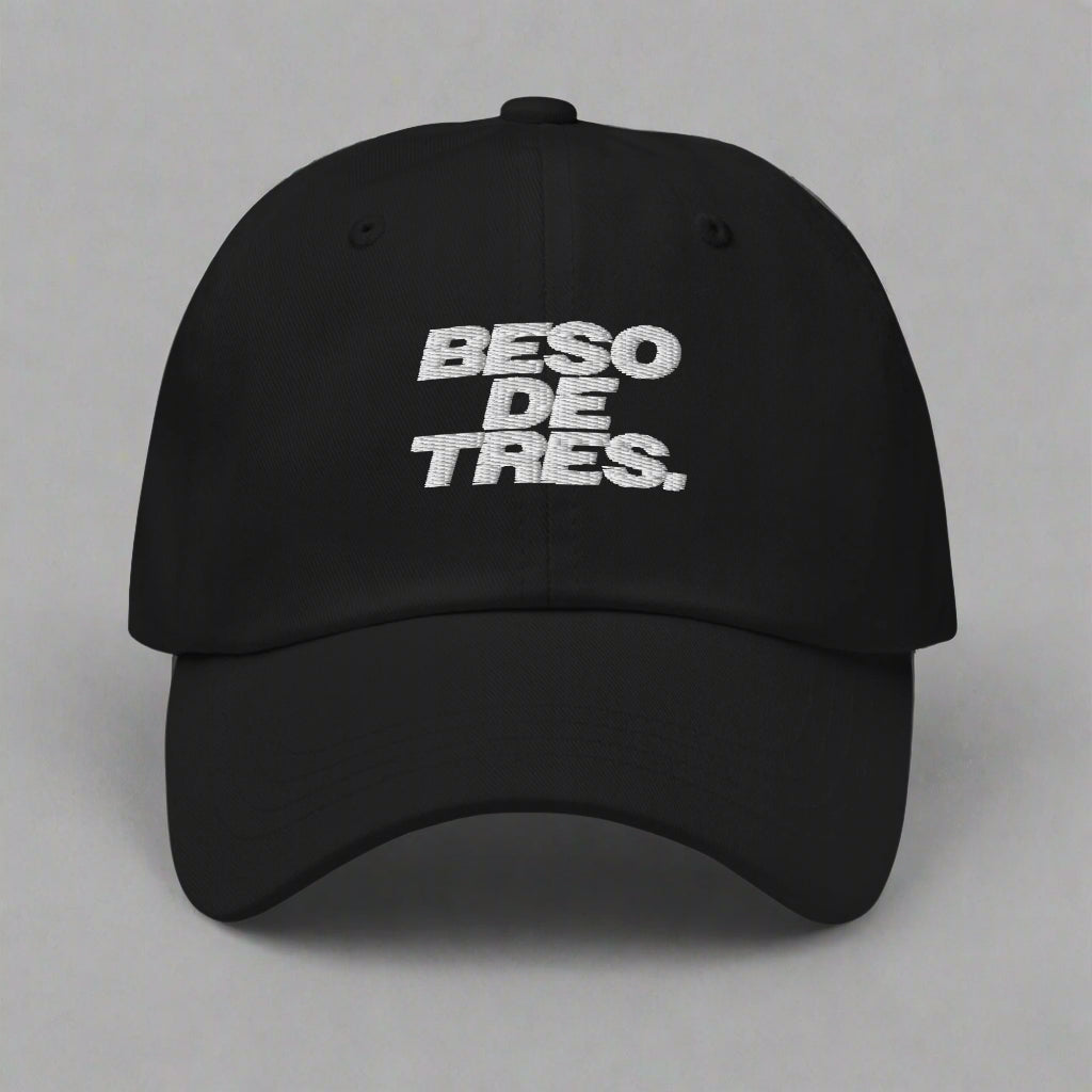 Beso De Tres Dad Hat in Black