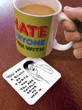 David Shrigley Coaster - Bunch Of Twats