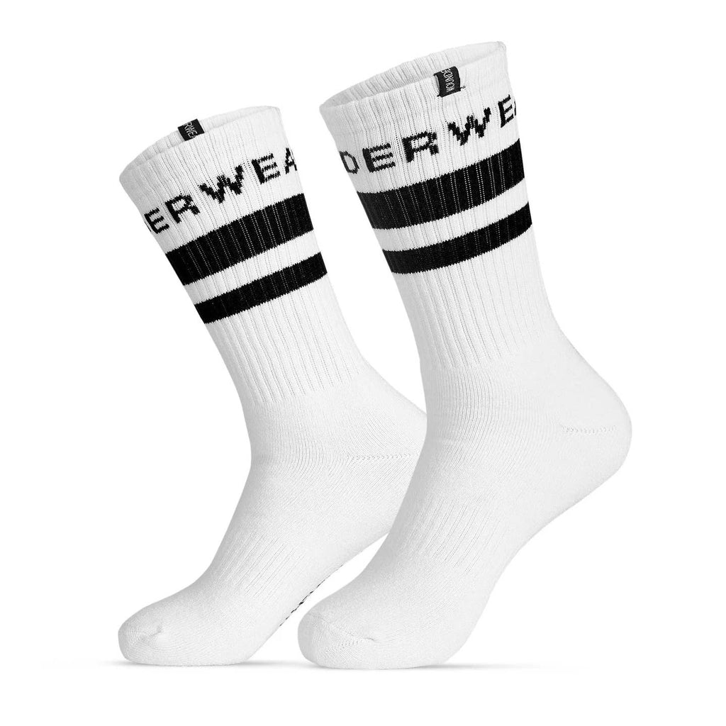 Mounderwear Stripe Athletic Crew Socks Black
