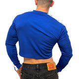 Adidas Sport Blue Long Sleeve Crop Top BY SNEAKERMASK