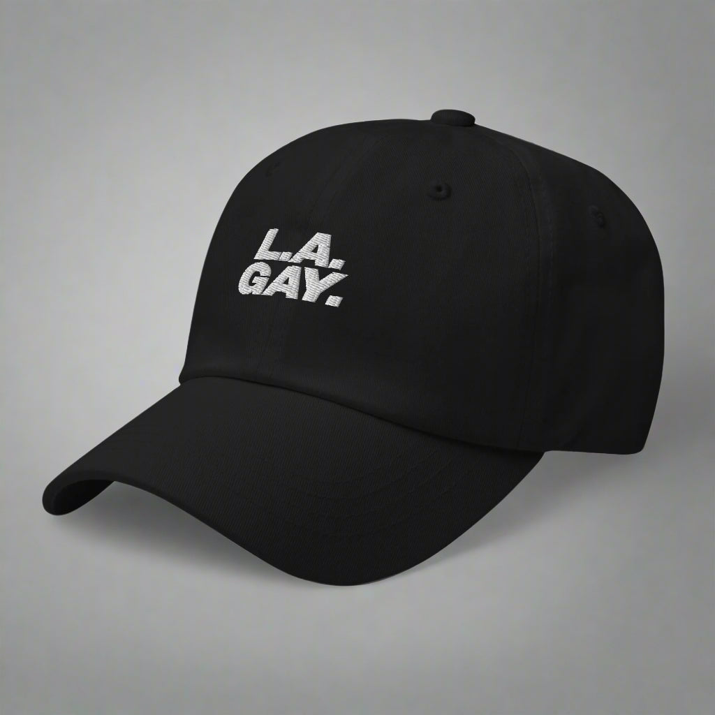 L.A. Gay Dad Hat by YES HOMO in Black