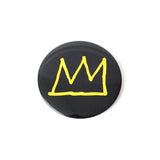 Jean-Michel Basquiat Black Crown Button