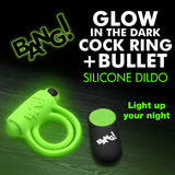 GLOW-IN-THE-DARK SILICONE VIBRATING COCK RING
