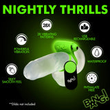 GLOW-IN-THE-DARK SILICONE VIBRATING COCK RING
