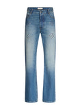 Diamond Eyelet Denim Jeans by LUDOVIC DE SAINT SERNIN
