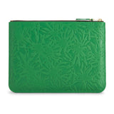 COMME DES GARÇONS EMBOSSED FOREST POUCH WALLET GREEN