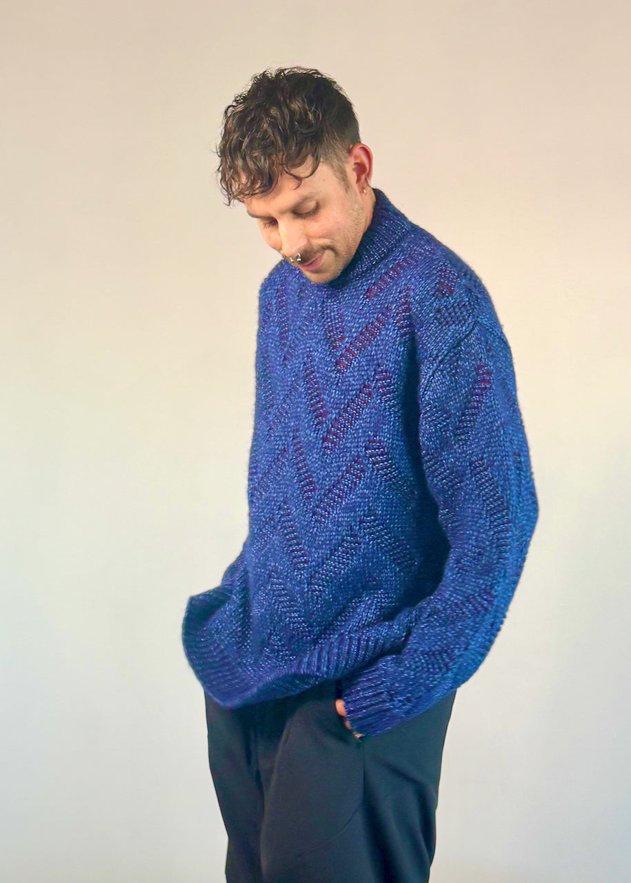 Henrik Vibskov Flat Knitted Crewneck Flat Navy