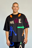 Walter Van Beirendonck WE ARE TEE OVERSIZED BLACK