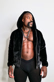 FAUX FUR HOODIE BLACK BY RANDOM IDENTITIES