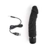 Powercocks 6.5” Realistic Vibrator Black