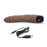 Powercocks 7" Realistic Vibrator Dark Brown