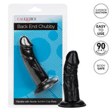Anal Toys Back End Chubby Suction Cup Base Dildo - Black