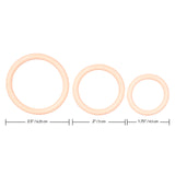 Rings! Tri Rings Cock Ring Set (3 Piece Set) - Vanilla