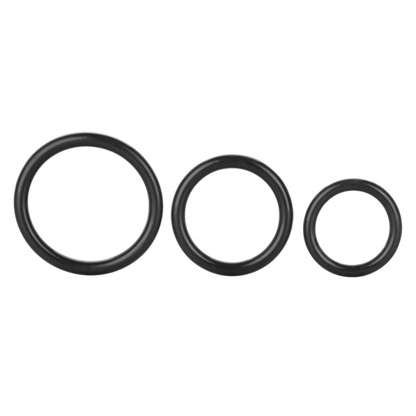 Rings! Tri Rings Cock Ring Set (3 Piece Set) - Black