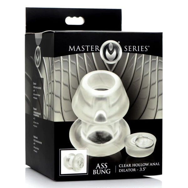 Ass Bung Clear Hollow Anal Dilator With Plug - Large
