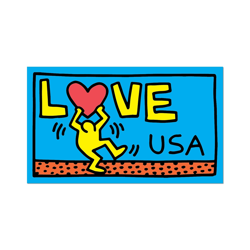 Love USA By Keith Haring - Die-Cut Sticker (Holidays)