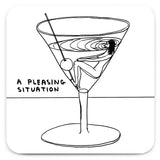 David Shrigley Coaster - A Pleasing Situation