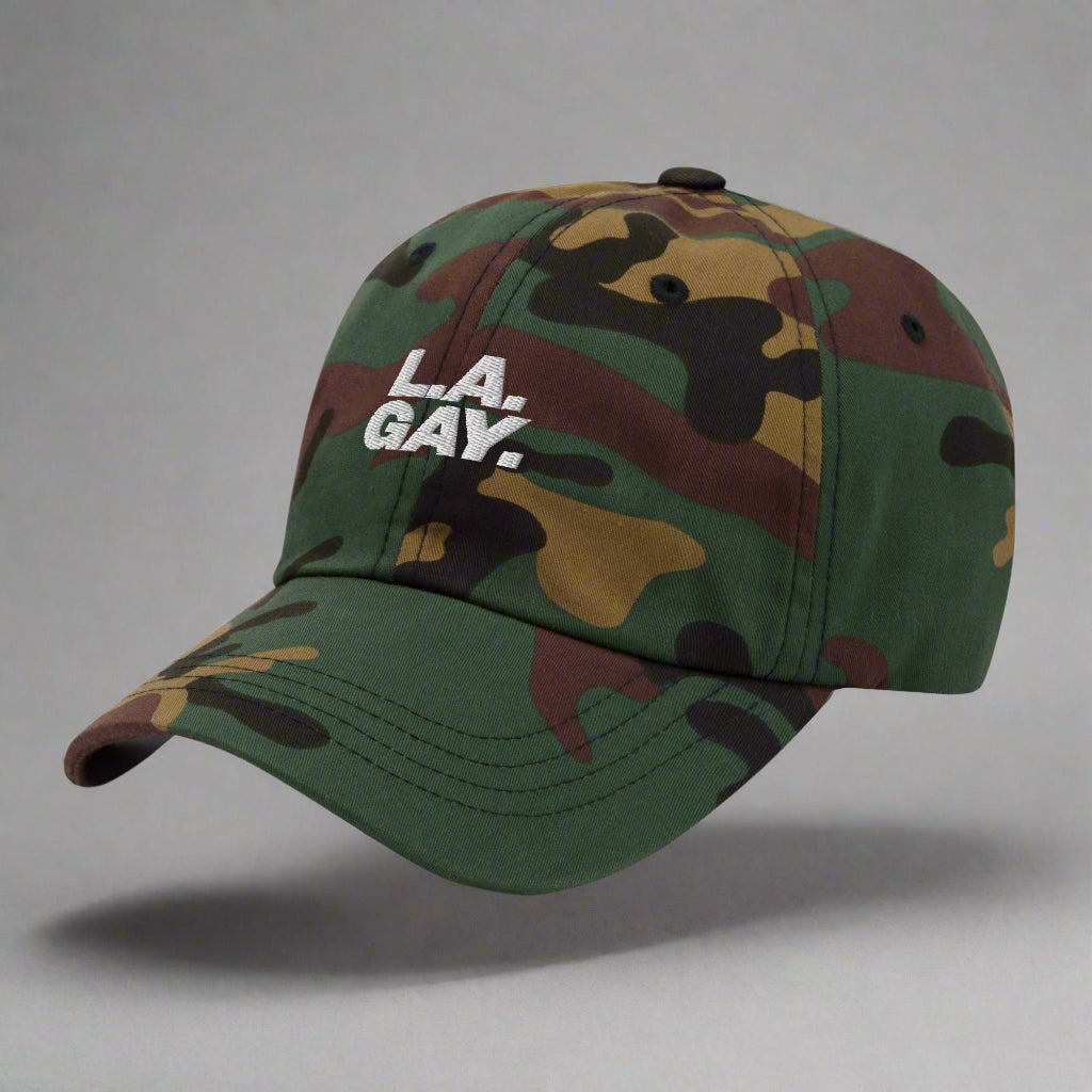 L.A. Gay Dad Hat by YES HOMO in Green Camo