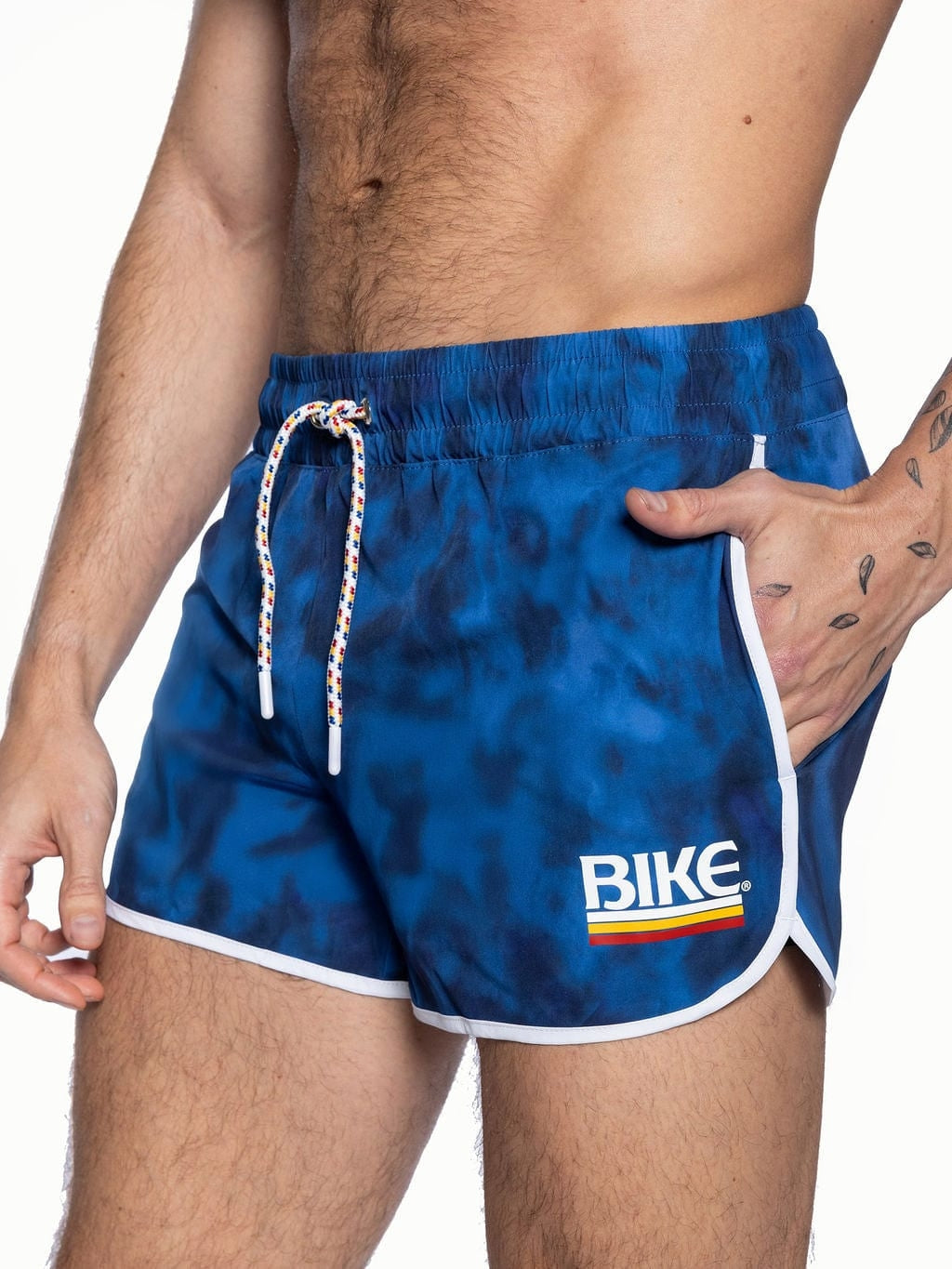 BIKE Track Short 4-Way Stretch - Hydrate Print