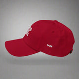 Beso De Tres Dad Hat in Cranberry