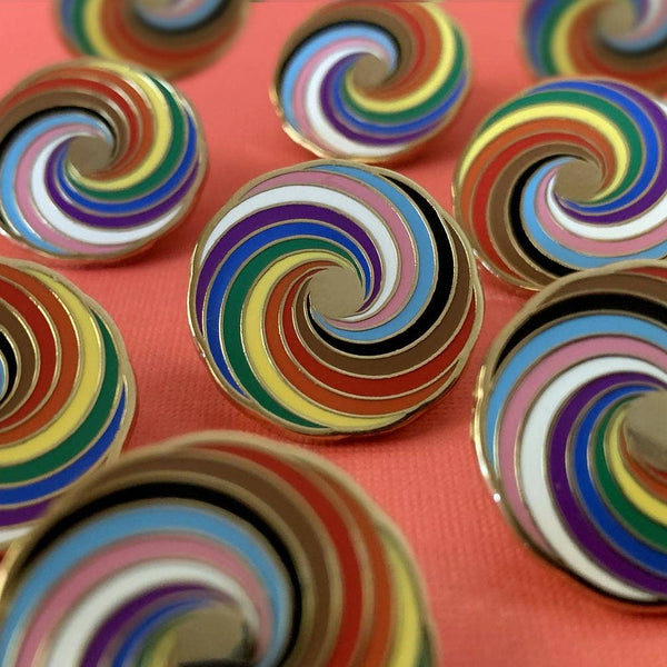 Pride Swirl Pin by Gaypin'