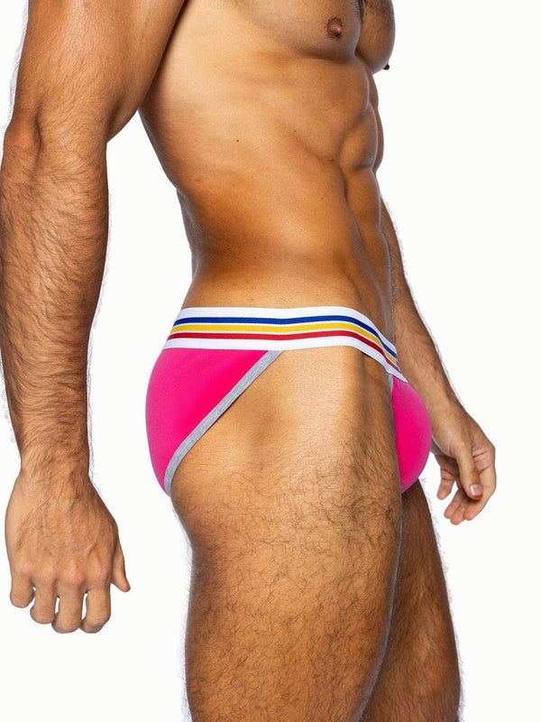 BIKE Stretch Cotton Jock Brief - Pink