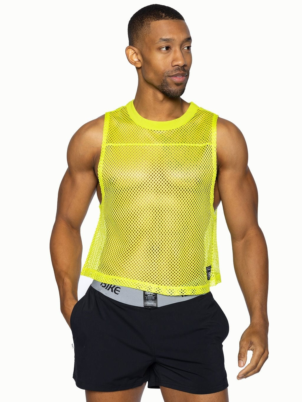 BIKE Short Sleeveless Practice Jersey - Acid Lime