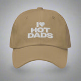 I Love Hot Dads Dad Hat by YES HOMO in Khaki
