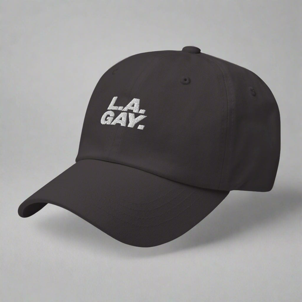 L.A. Gay Dad Hat by YES HOMO in Dark Grey