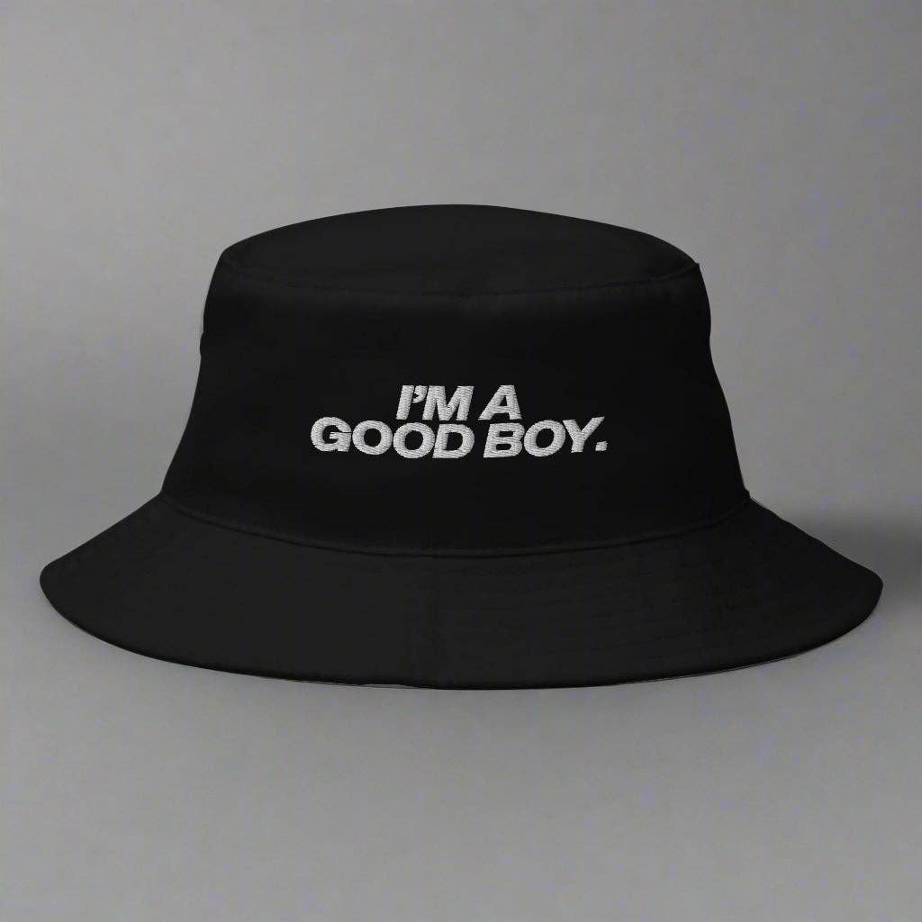 I'm A Good Boy Bucket Hat by YES HOMO in Black