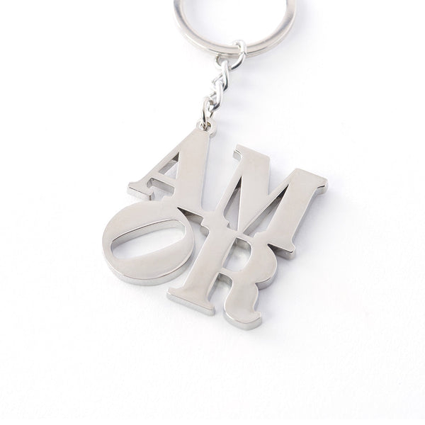 ROBERT INDIANA Amor Keychain - Silver