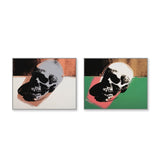 Andy Warhol Skulls White Green Pin Set