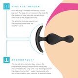 Anal Adventures Platinum Wave Black 4.5-Inch Anal Plug