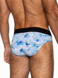 BIKE Stretch Cotton Brief - Indigo Tye Dye