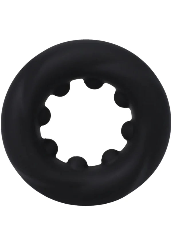 Rock Solid The Twist Silicone Cock Ring - Black