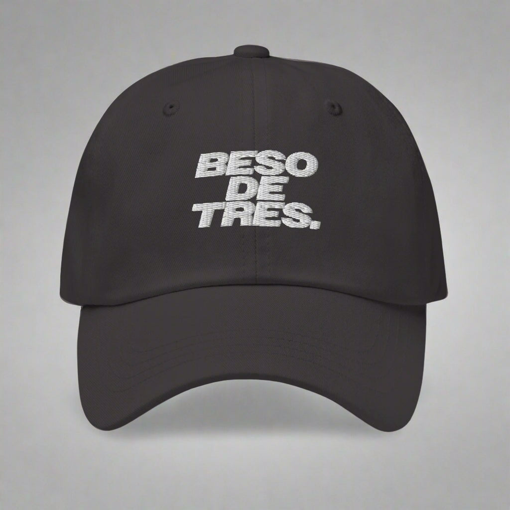 Beso De Tres Dad Hat in Dark Grey