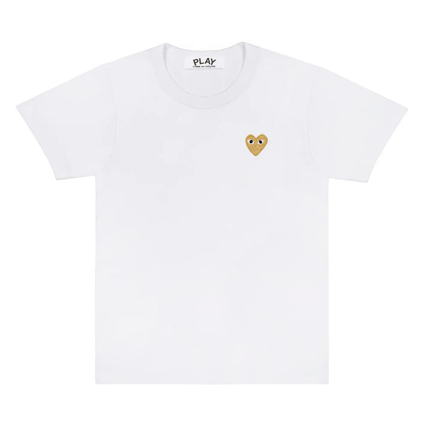 COMME des GARÇONS Play Gold Heart T-shirt White