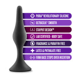 Anal Adventures Platinum Beginner Black 3.25-Inch Anal Plug