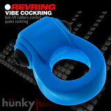 Hunkyjunk Revring Reverb Vibrating Cock Ring - Teal Ice
